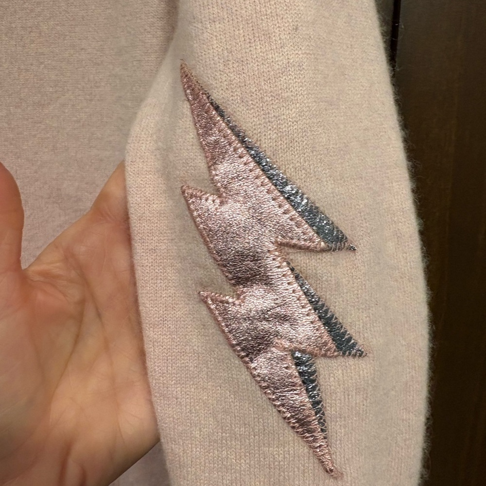 Zadig & Voltaire Rare Vivi Patch sweater with lightning bolts Medium worn once